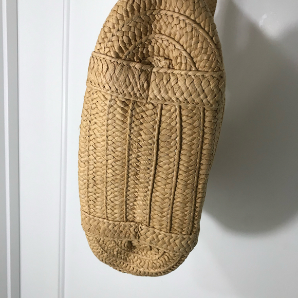 Draper James Straw Tote Beige Tan EUC - Picture 3 of 5